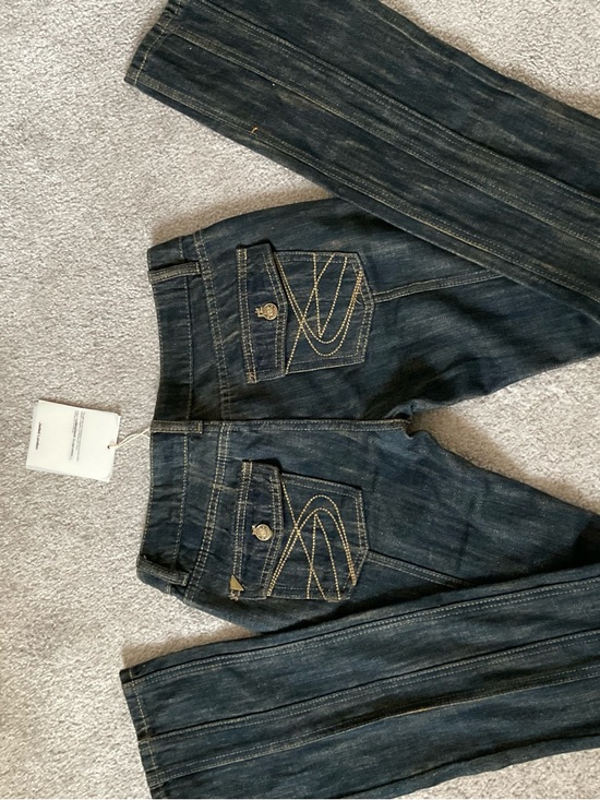 Jaded London Dark Blue Stripe Slim Jeans - Picture 2 of 8